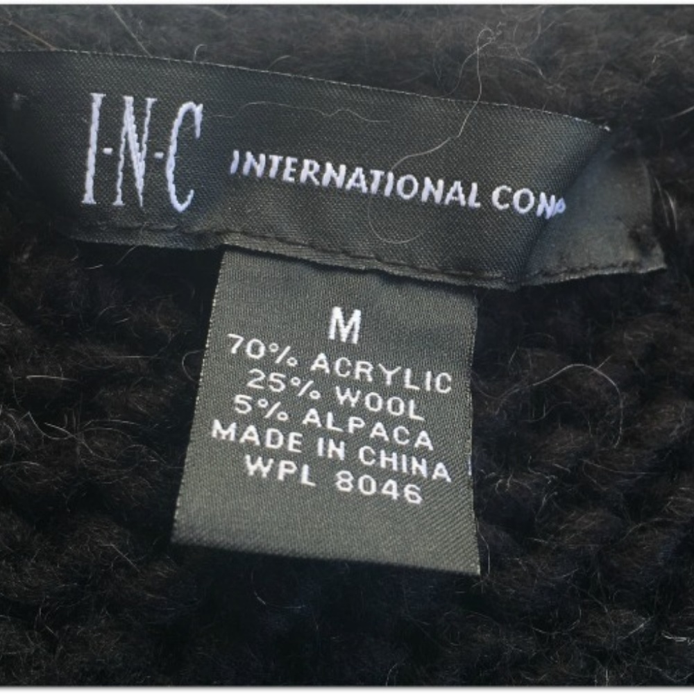 INC Crochet Loop Black In'l Spring Jacket - Picture 2 of 2